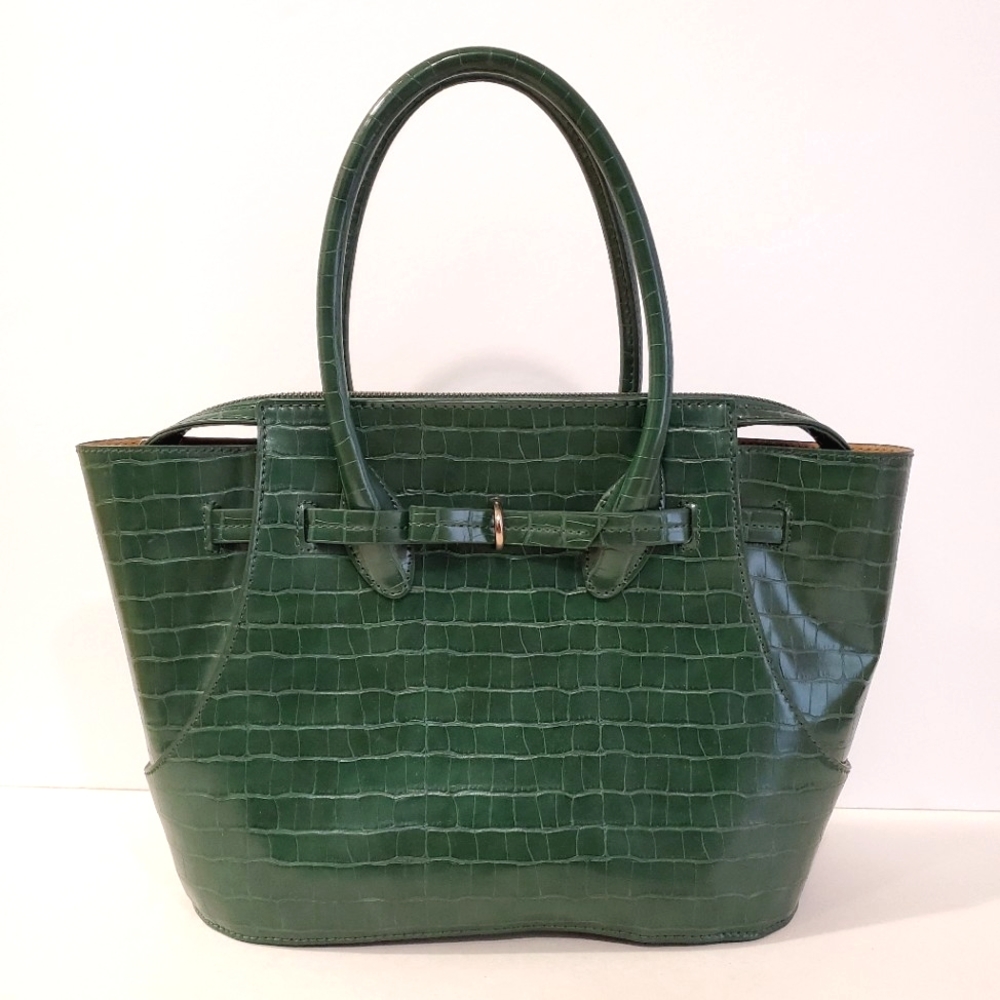 Naturalizer - Faux Croc Purse in Gorgeous Green